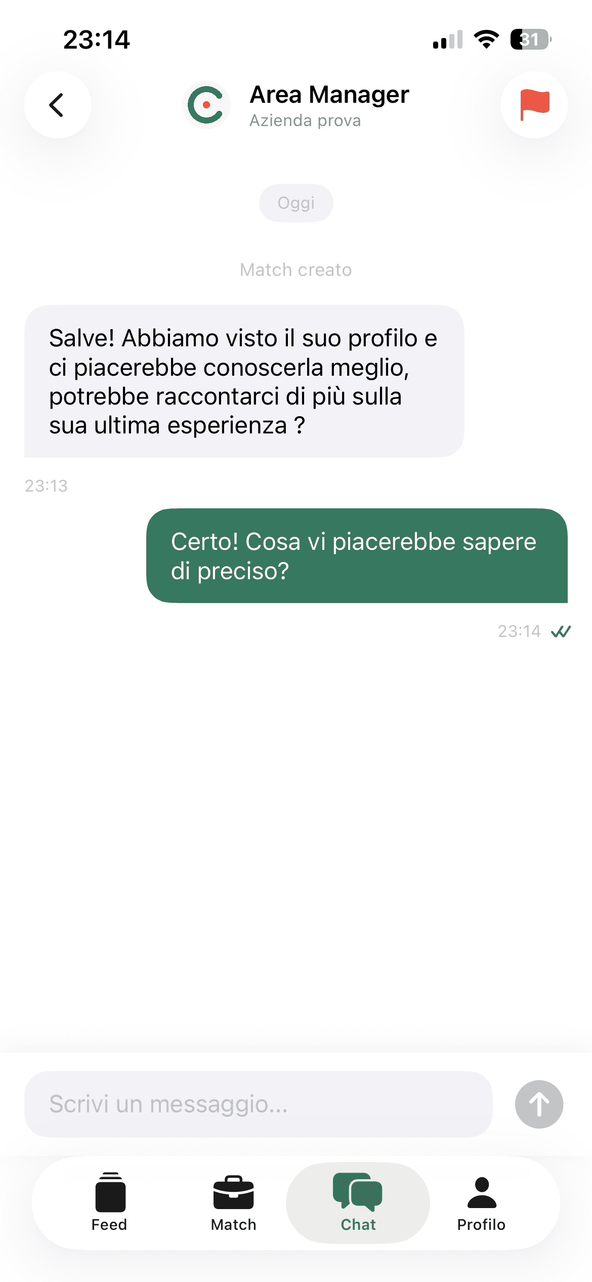 Chat aperta dopo il match su Calixya